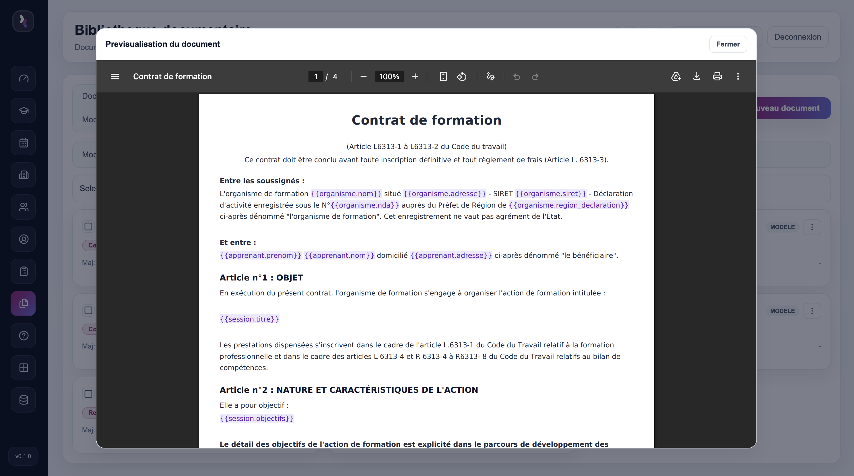 Génération de documents